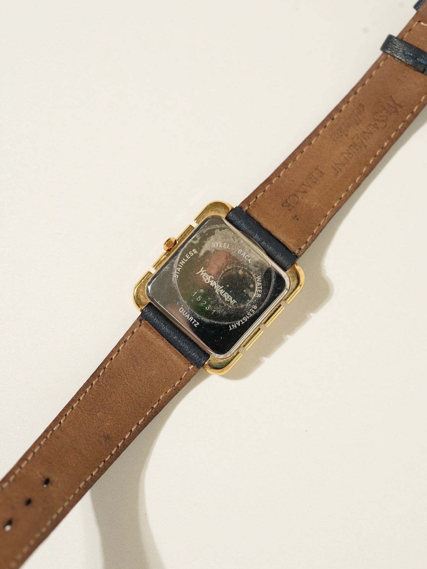 Yves Saint Laurent Vintage Square Watch – Gold Case / Arabic Numerals