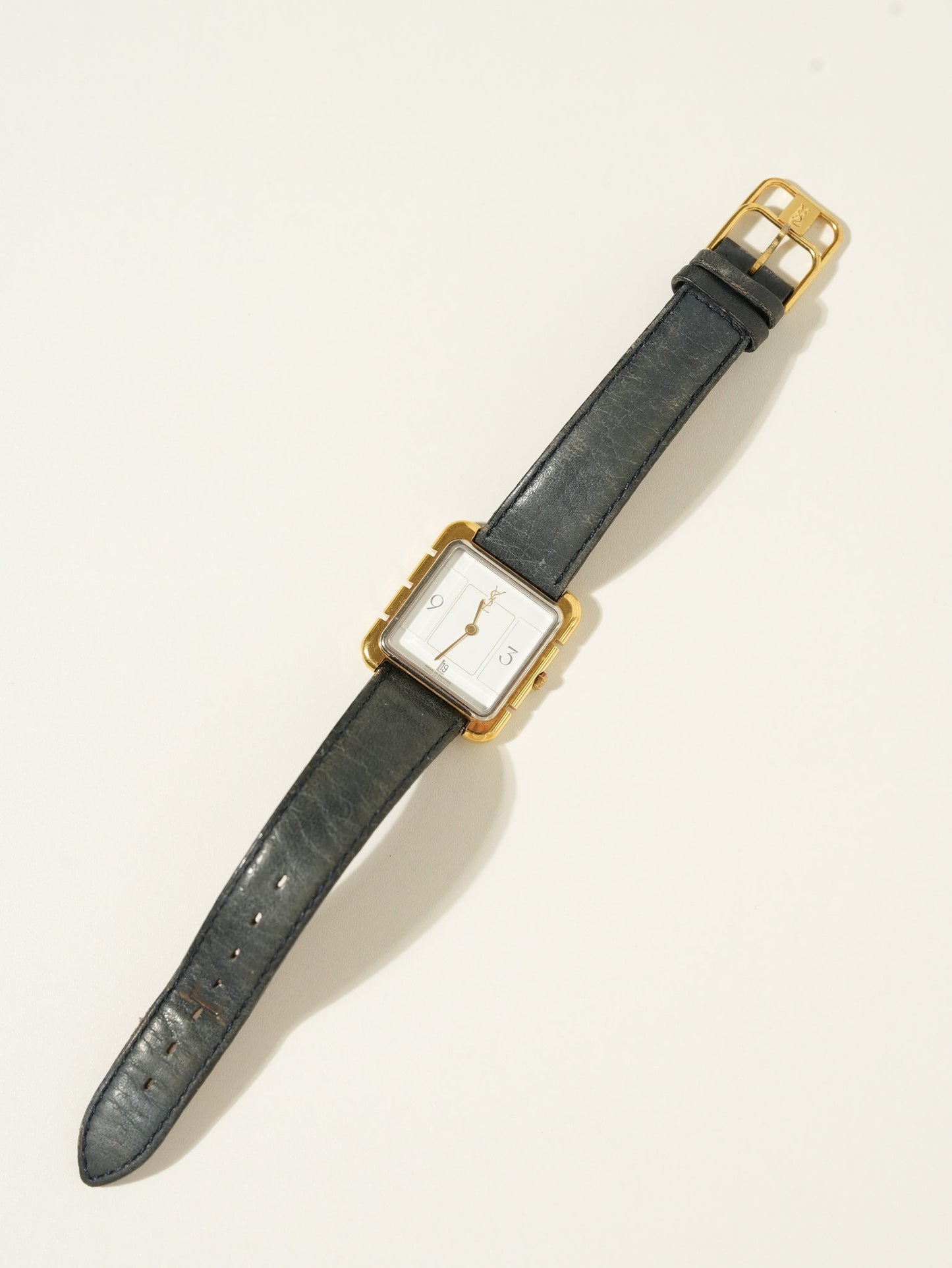Yves Saint Laurent Vintage Square Watch – Gold Case / Minimal Dial