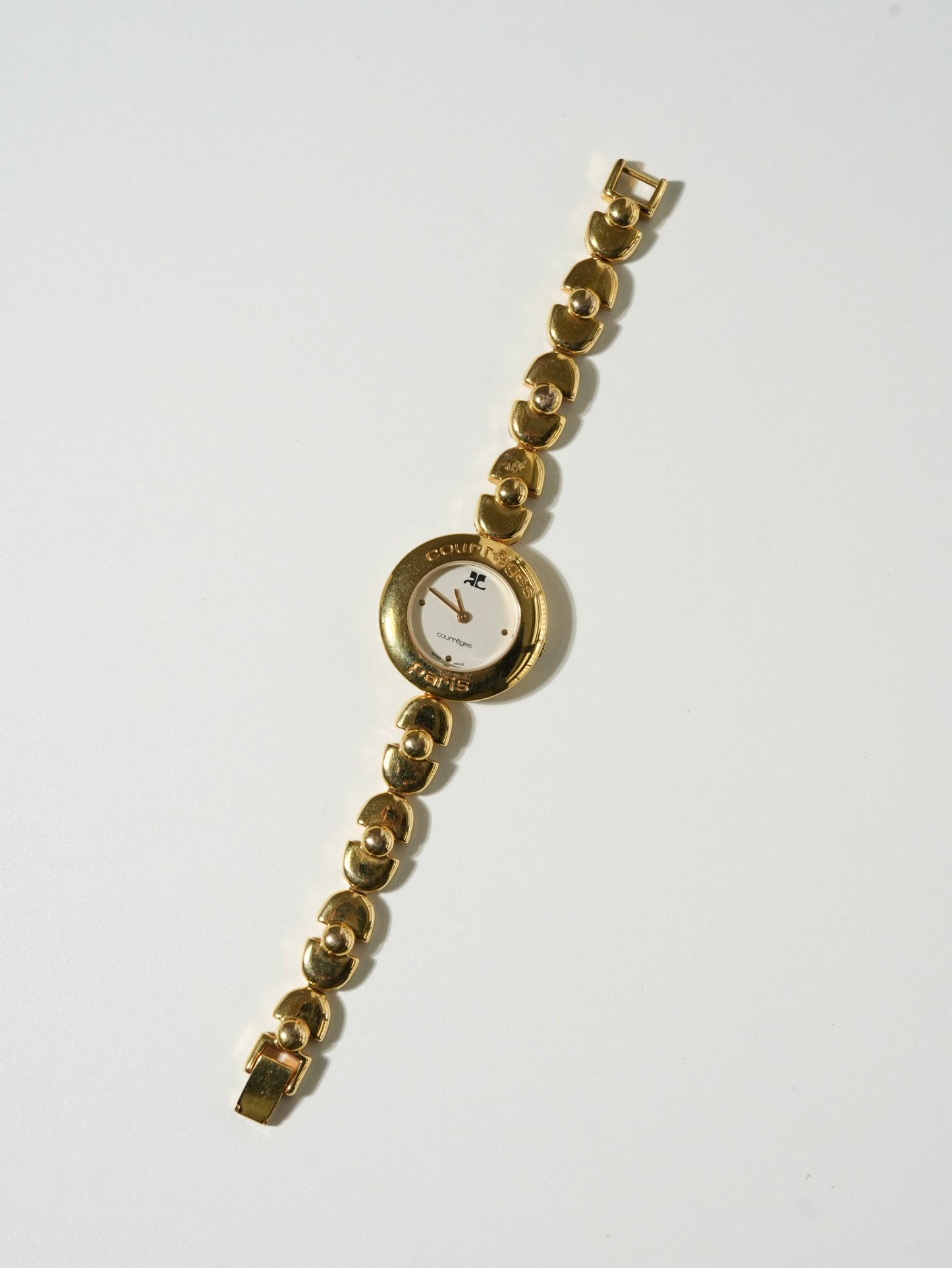 Courrèges Swiss Made Gold Bracelet Watch