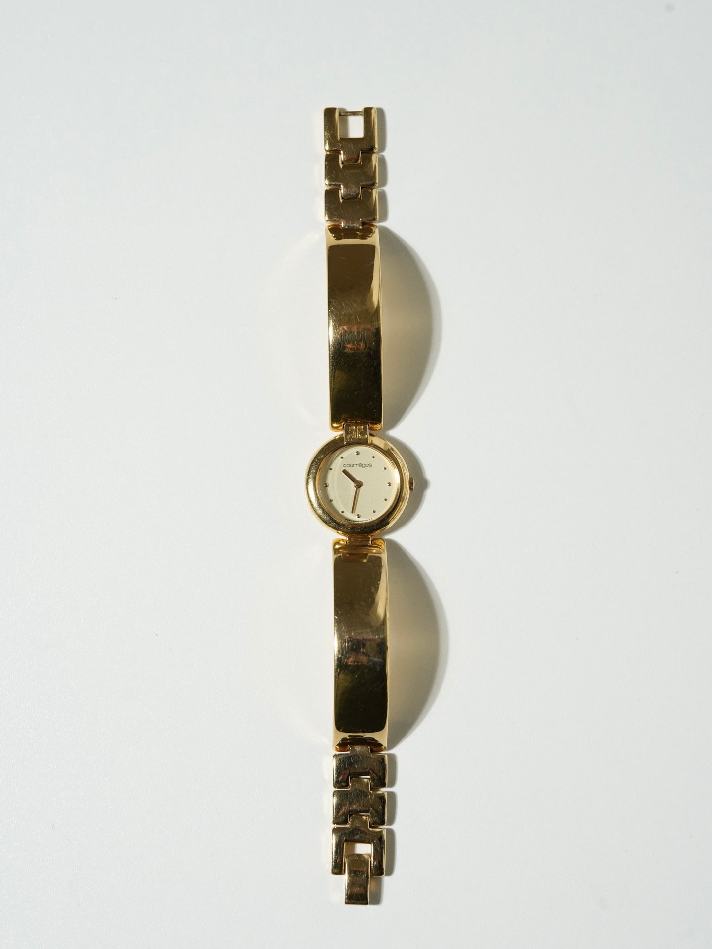 Courrèges Gold Bangle Watch – Minimal Modernist Design