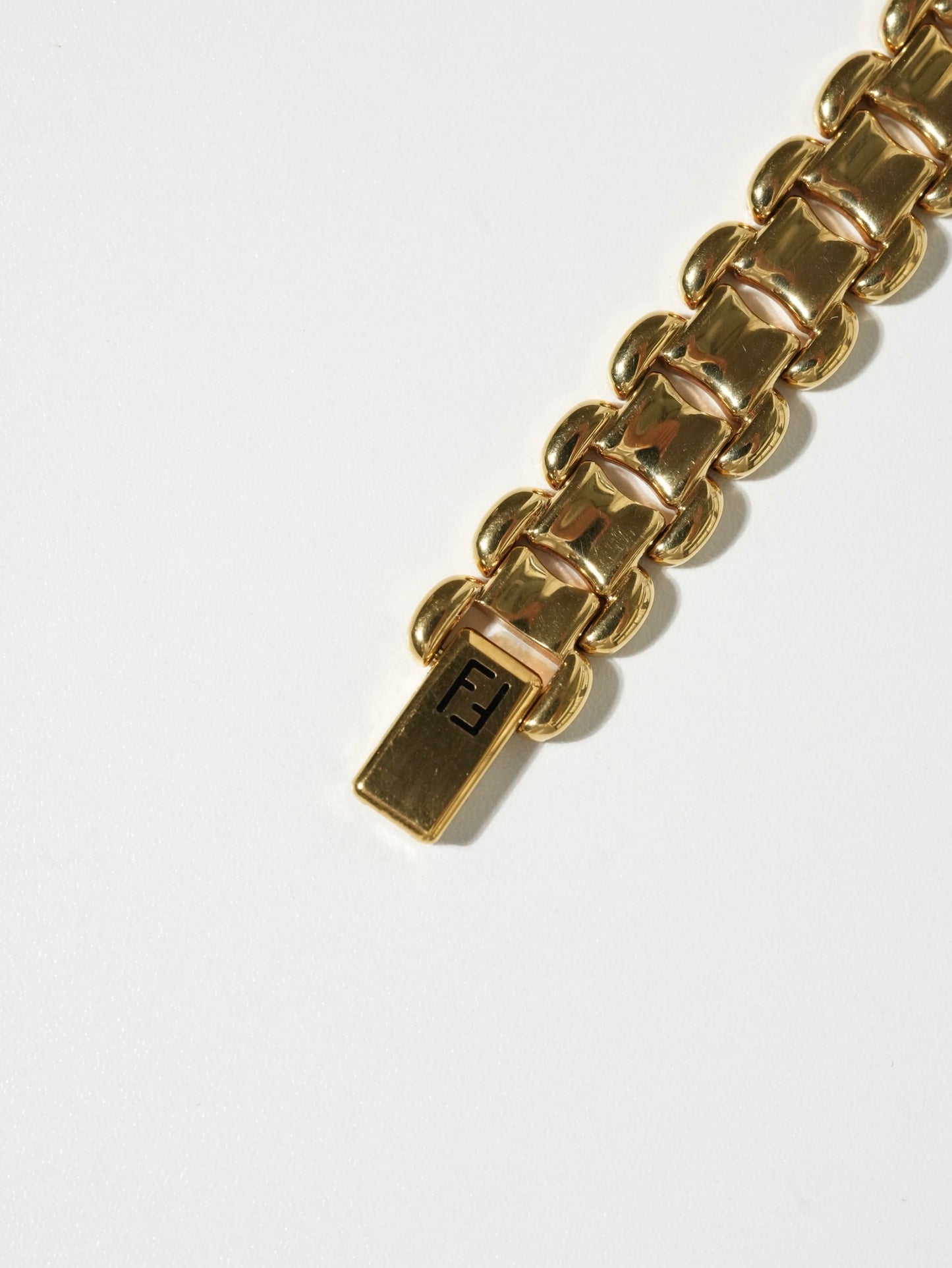 Fendi Green Shell Dial Gold Watch