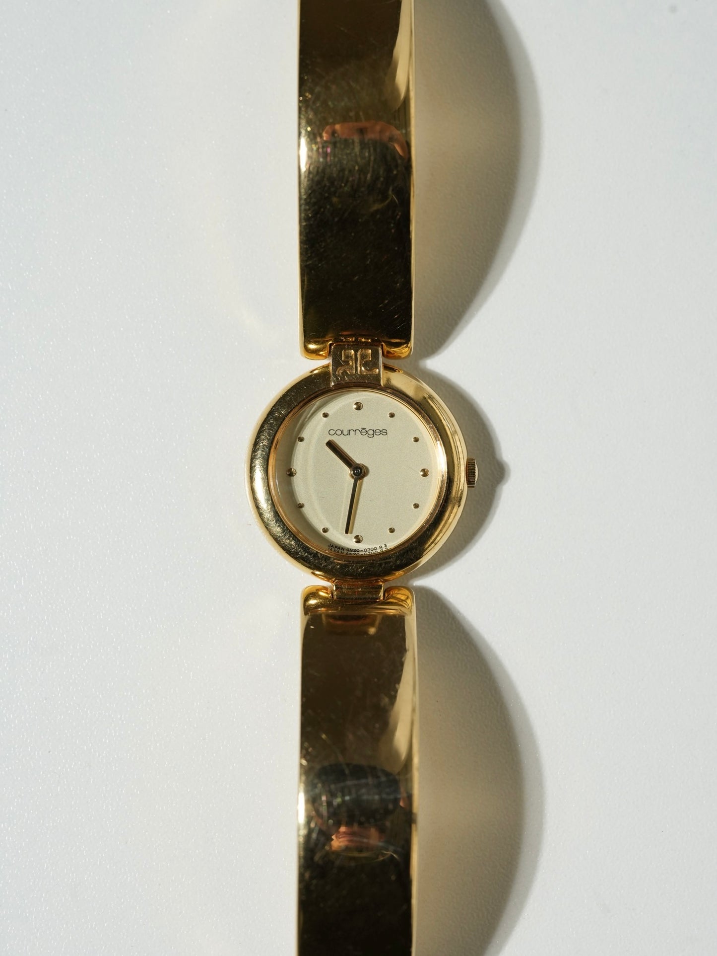 Courrèges Gold Bangle Watch – Minimal Modernist Design