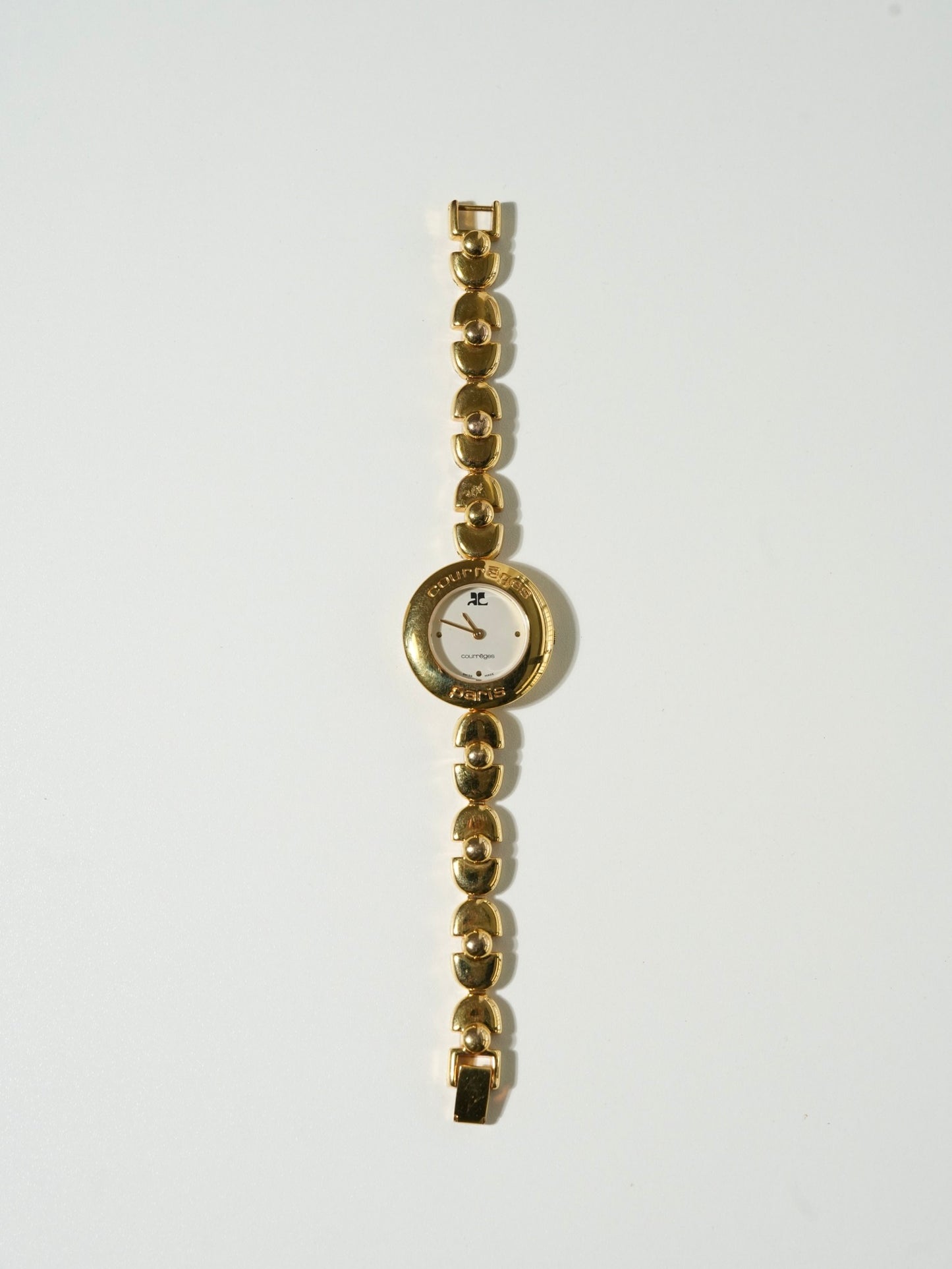 Courrèges Swiss Made Gold Bracelet Watch