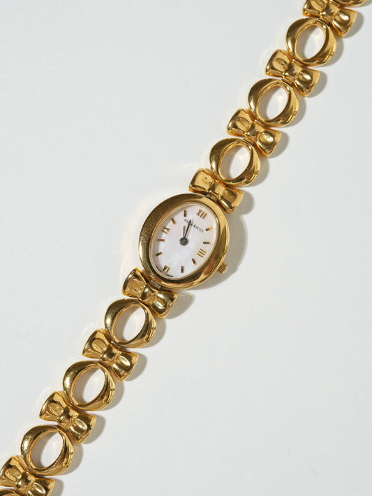Nina Ricci Ribbon Oval Shell Bracelet Watch
