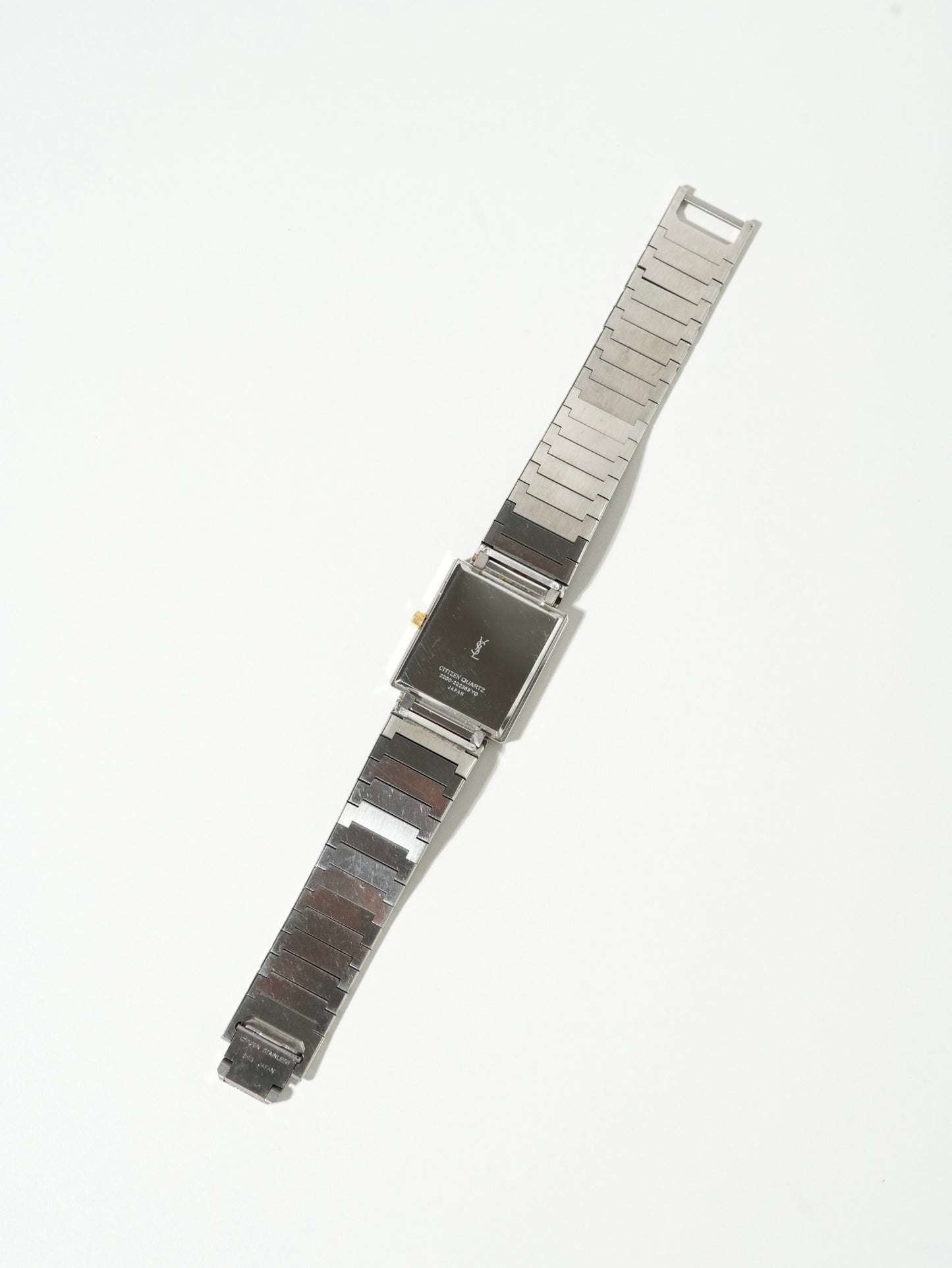 Yves Saint Laurent Stainless × Gold Line Square Watch