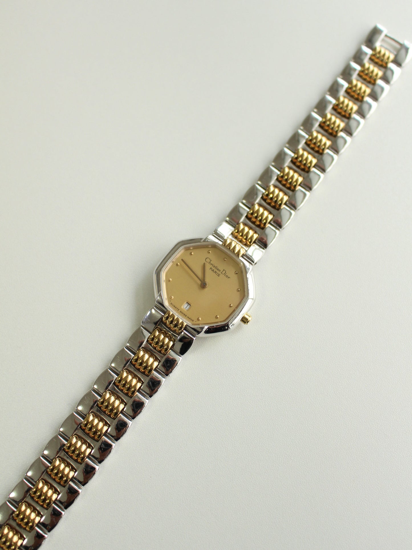 Christian Dior Octagonal Two-Tone Quartz Watch a42