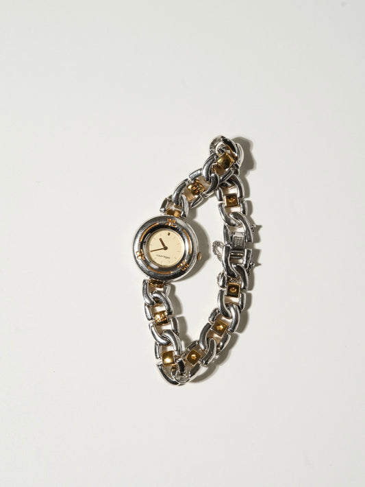 Courrèges Two-Tone Chain Watch – Made in Japan
