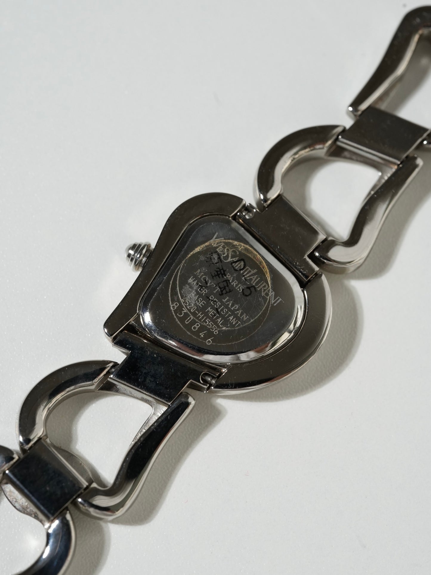 Yves Saint Laurent Heart Bracelet Watch – Silver Tone