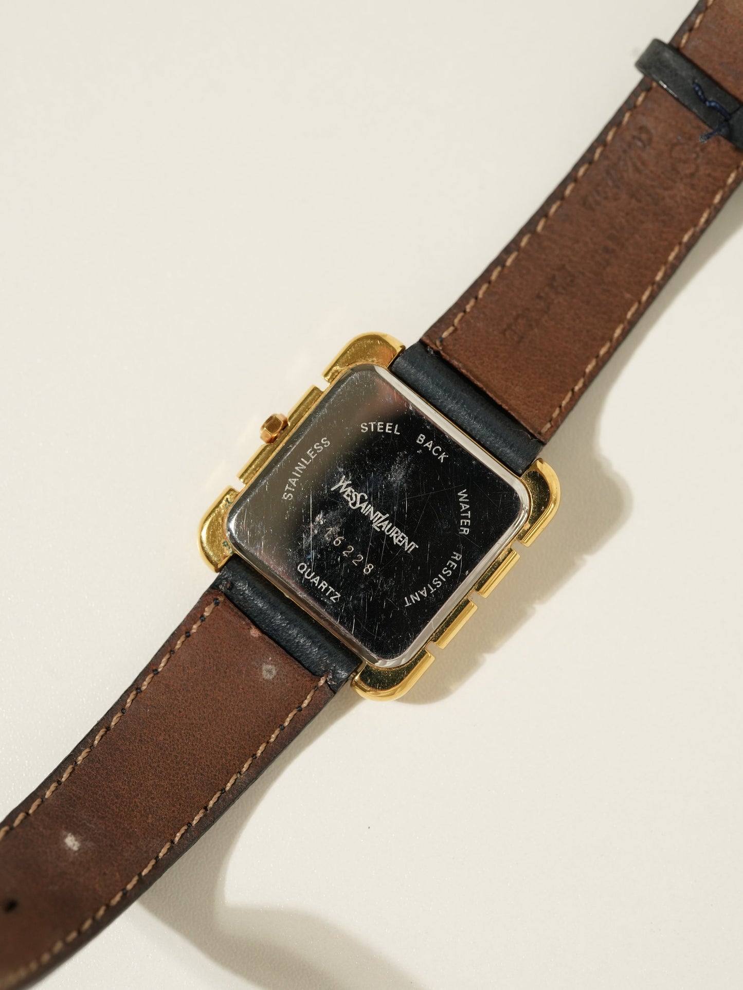 Yves Saint Laurent Vintage Square Watch – Gold Case / Minimal Dial