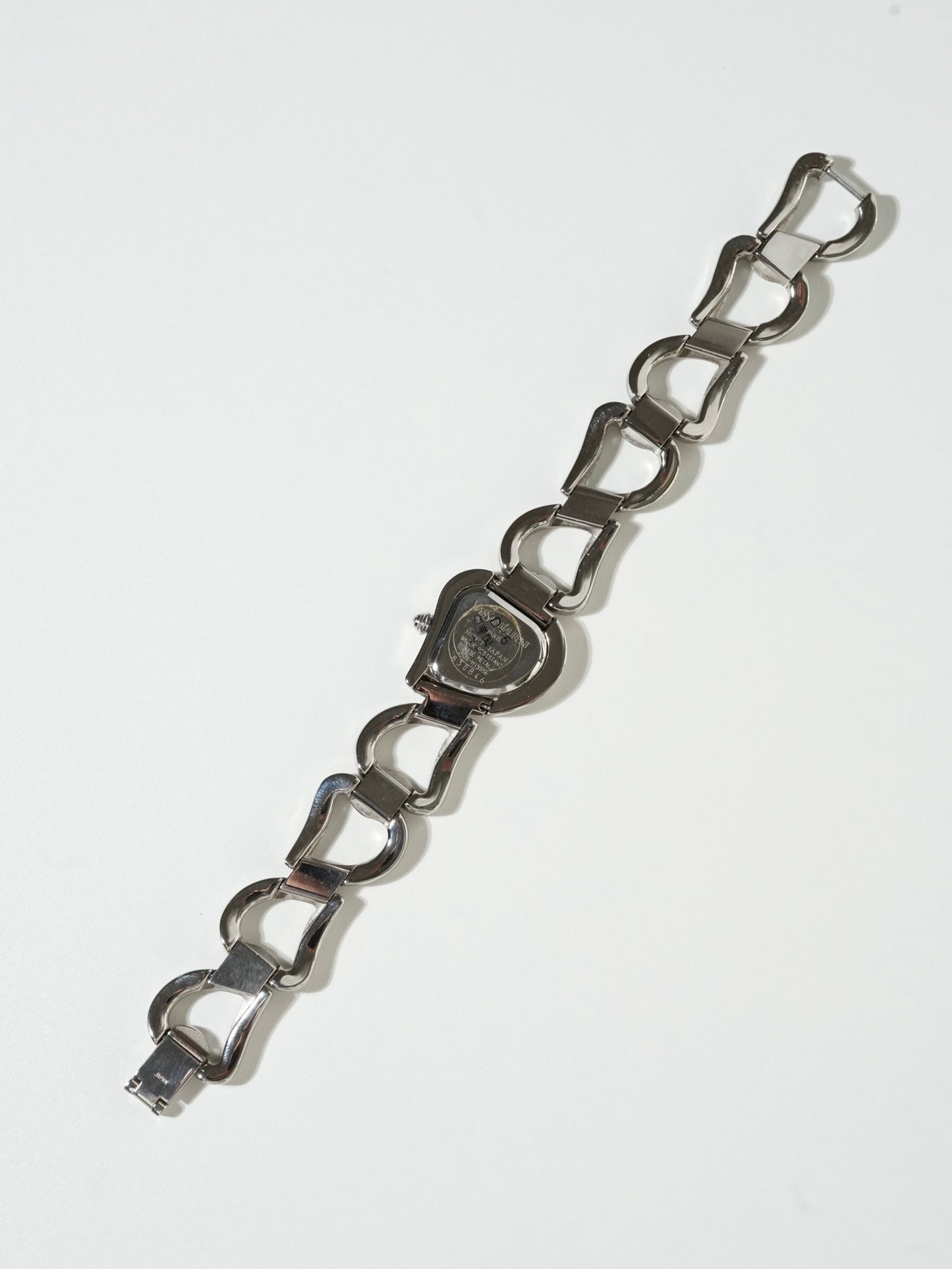 Yves Saint Laurent Heart Bracelet Watch – Silver Tone