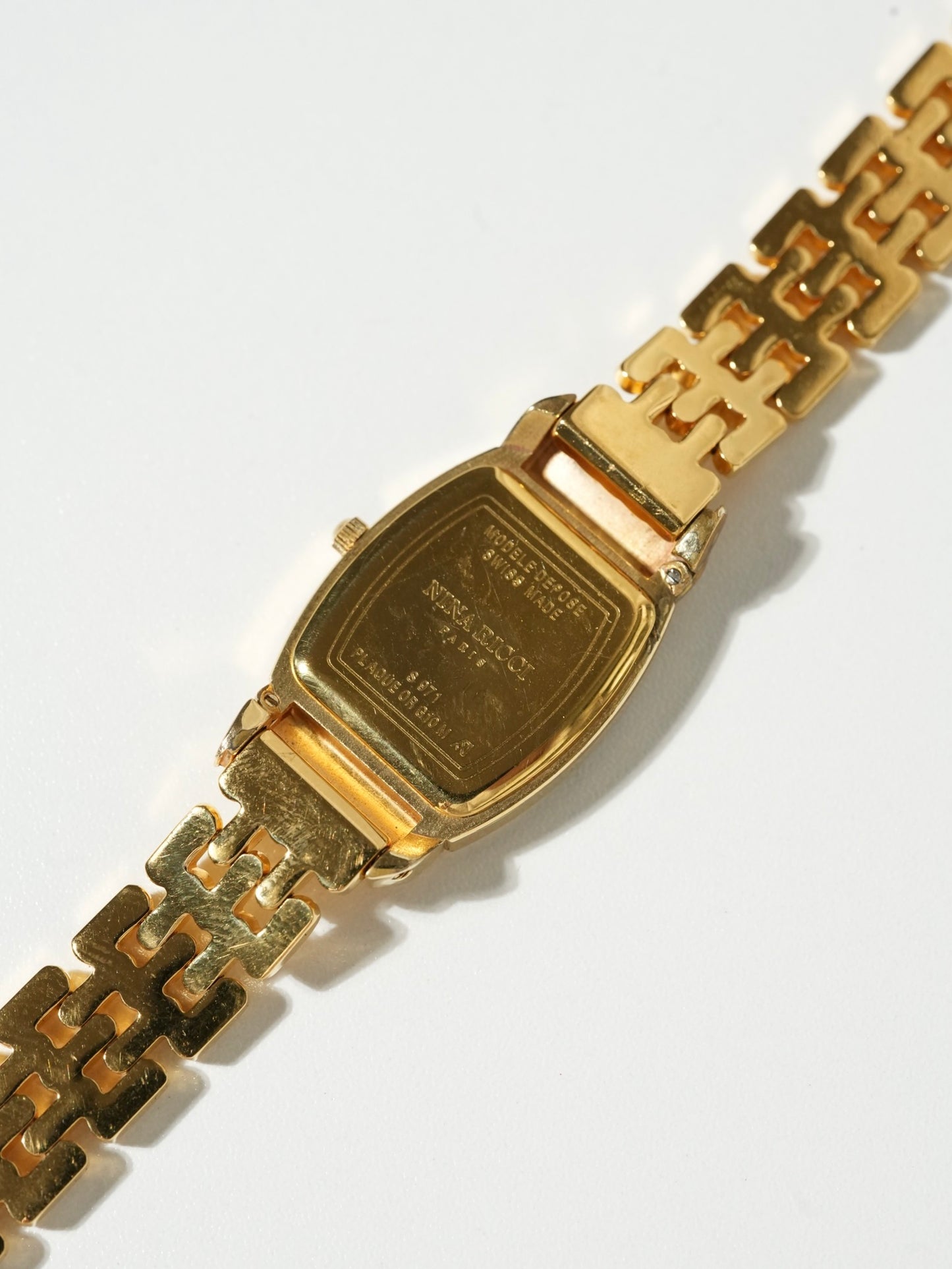 Nina Ricci Vintage Ribbon Shell Dial Watch