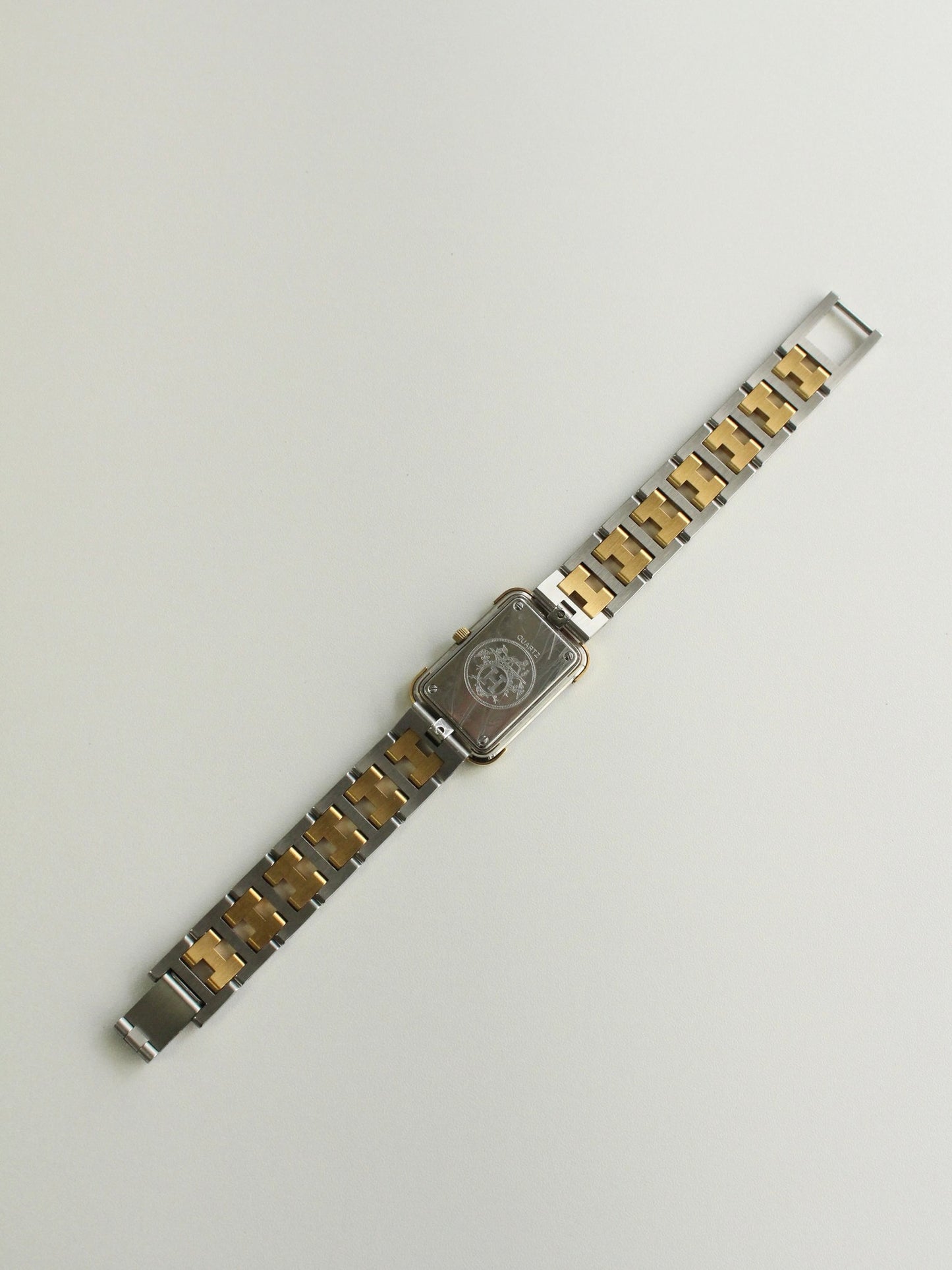 Hermès Vintage Heure H Two-Tone Bracelet Watch a18