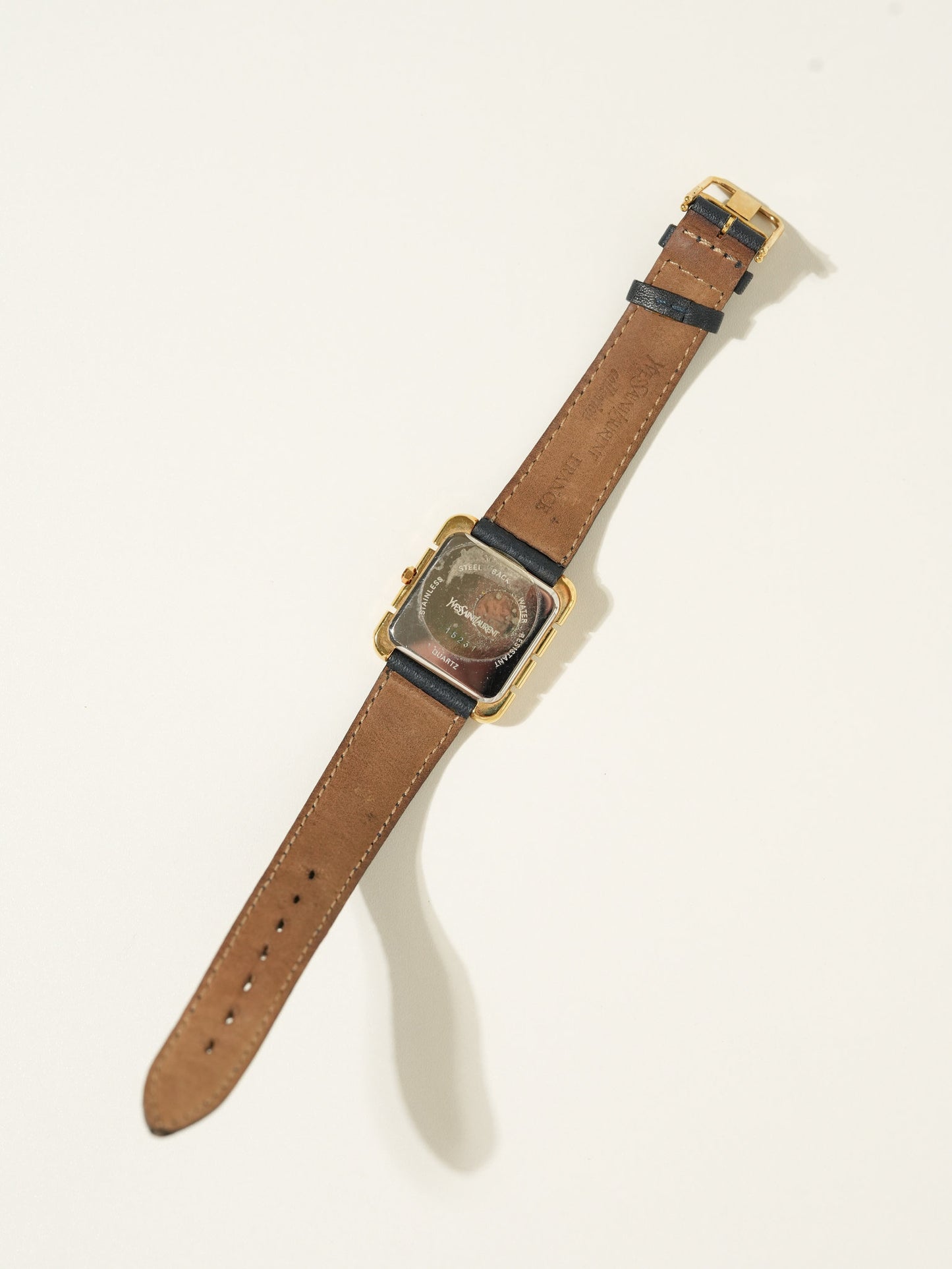 Yves Saint Laurent Vintage Square Watch – Gold Case / Arabic Numerals