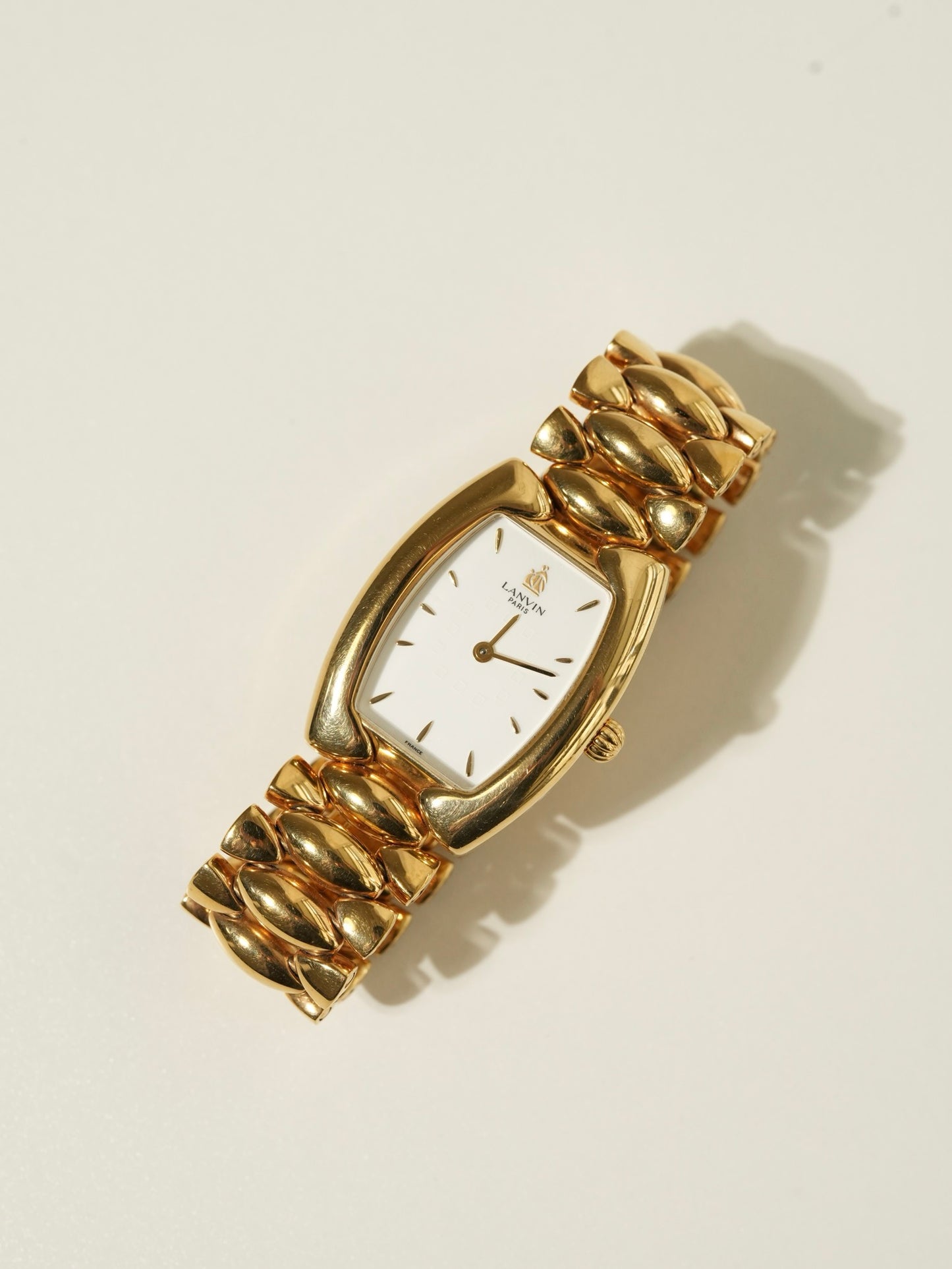 Lanvin Gold Tonneau Bracelet Watch made in France