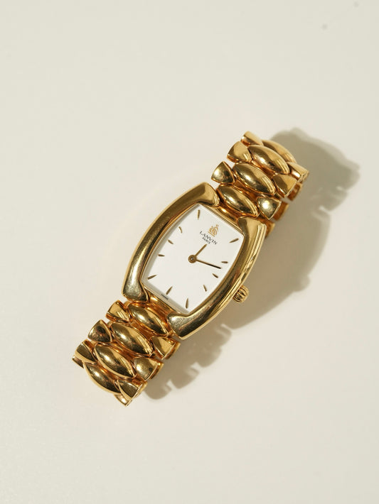 Lanvin Gold Tonneau Bracelet Watch made in France