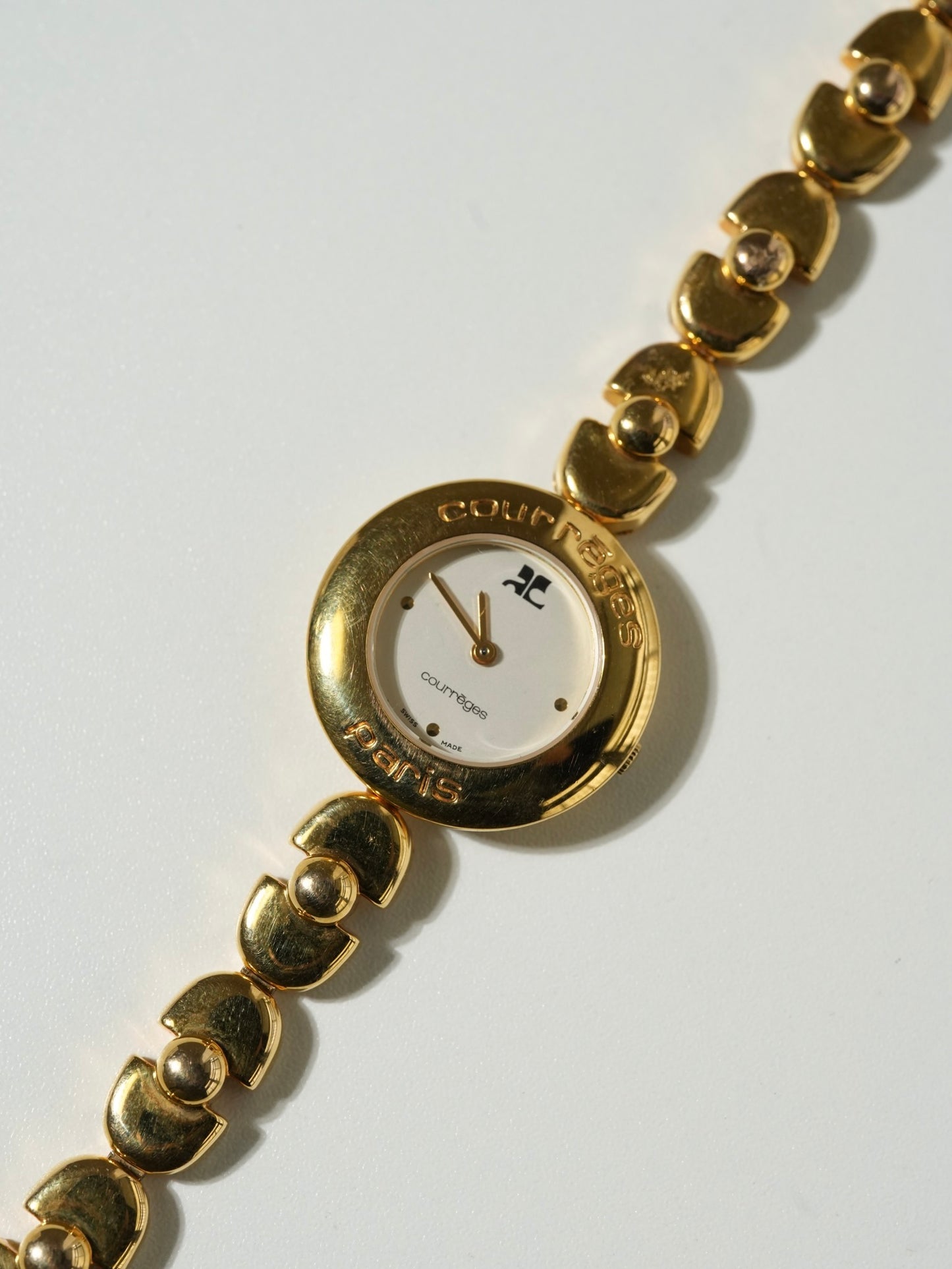 Courrèges Swiss Made Gold Bracelet Watch
