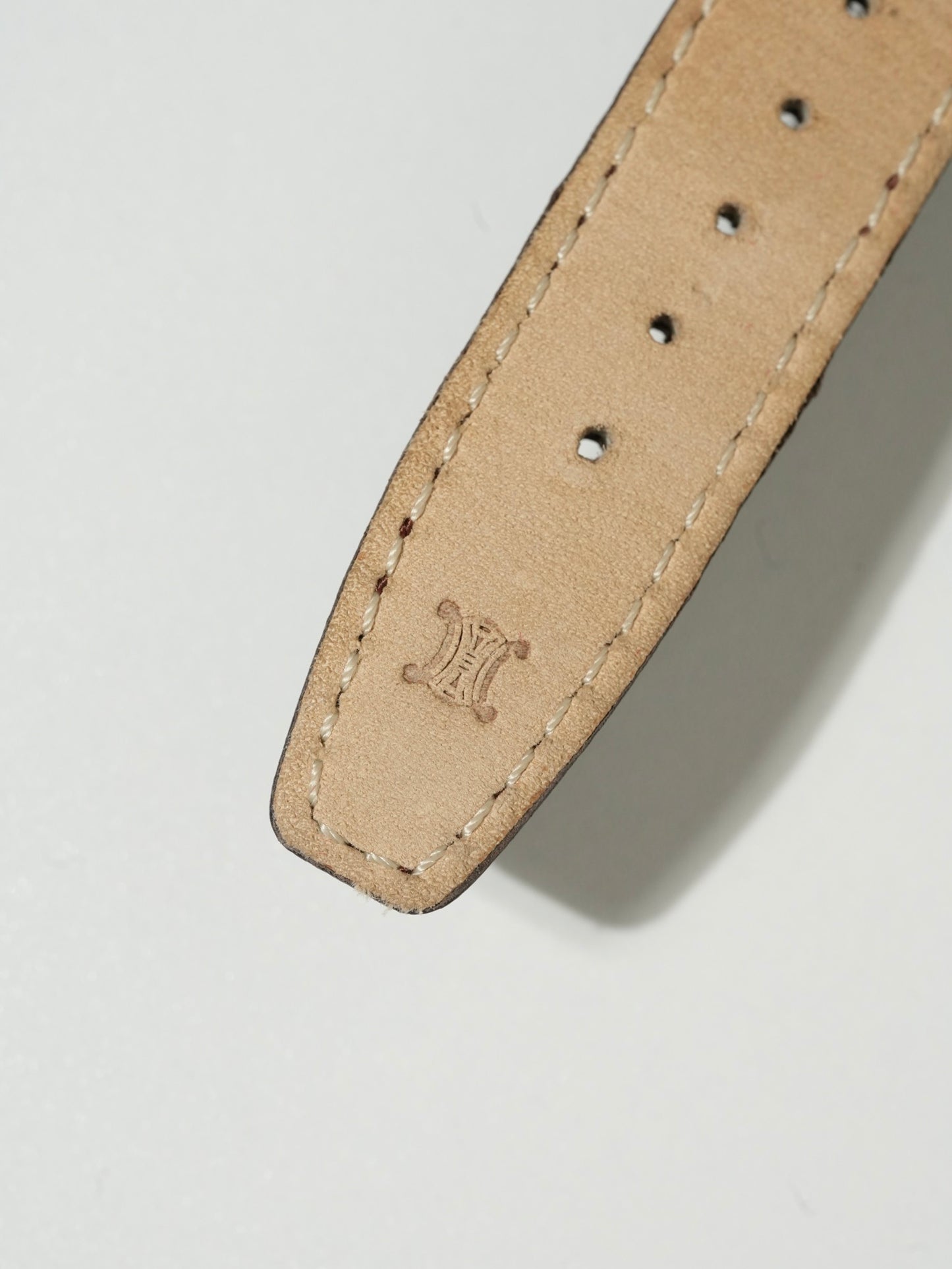 Celine Triomphe Pink Gold Curved Ladies Watch