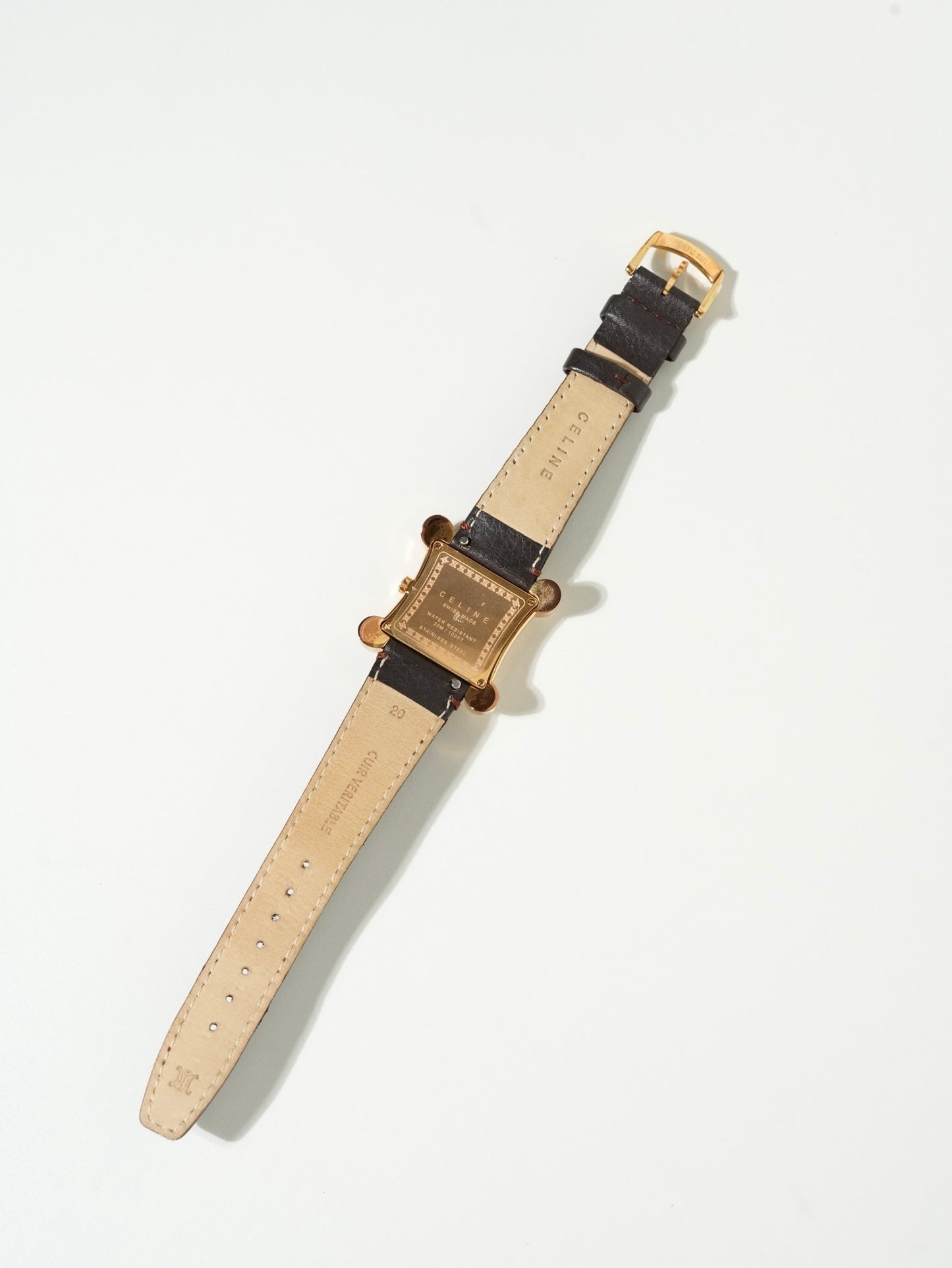 Celine Triomphe Pink Gold Curved Ladies Watch