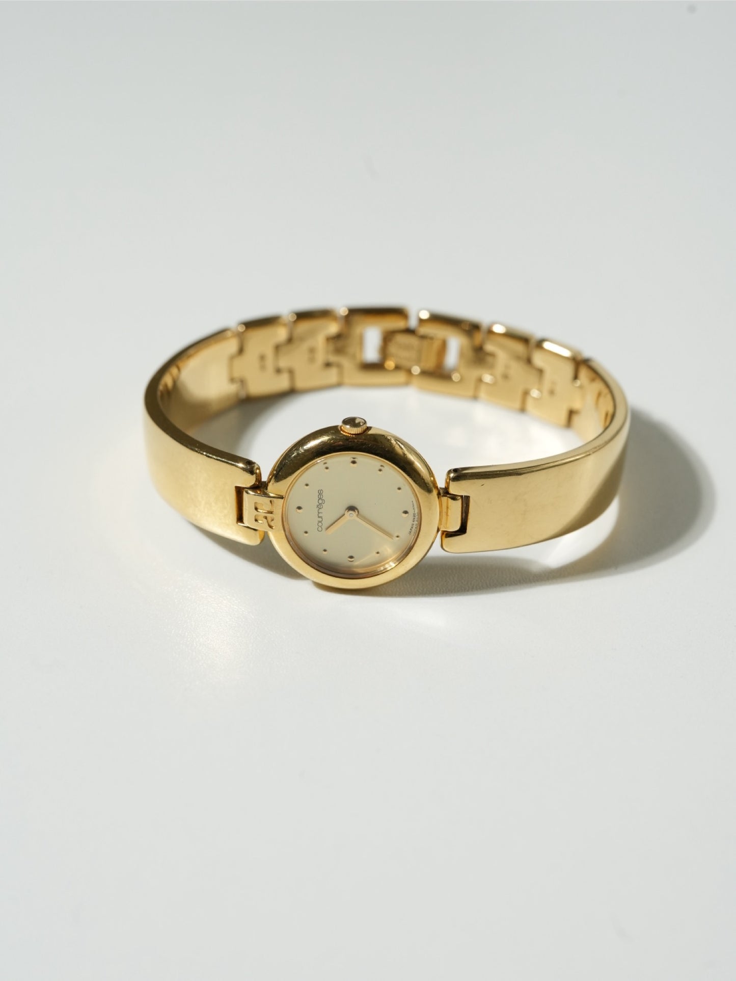 Courrèges Gold Bangle Watch – Minimal Modernist Design