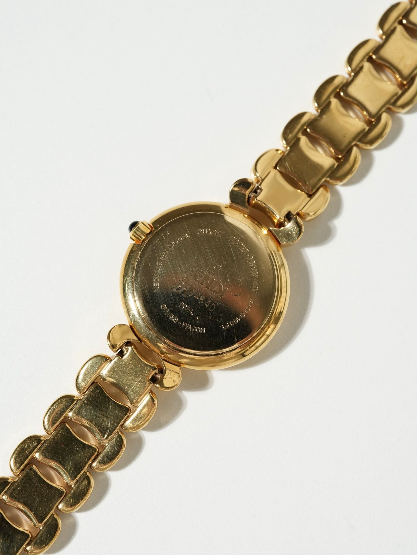 Fendi Green Shell Dial Gold Watch