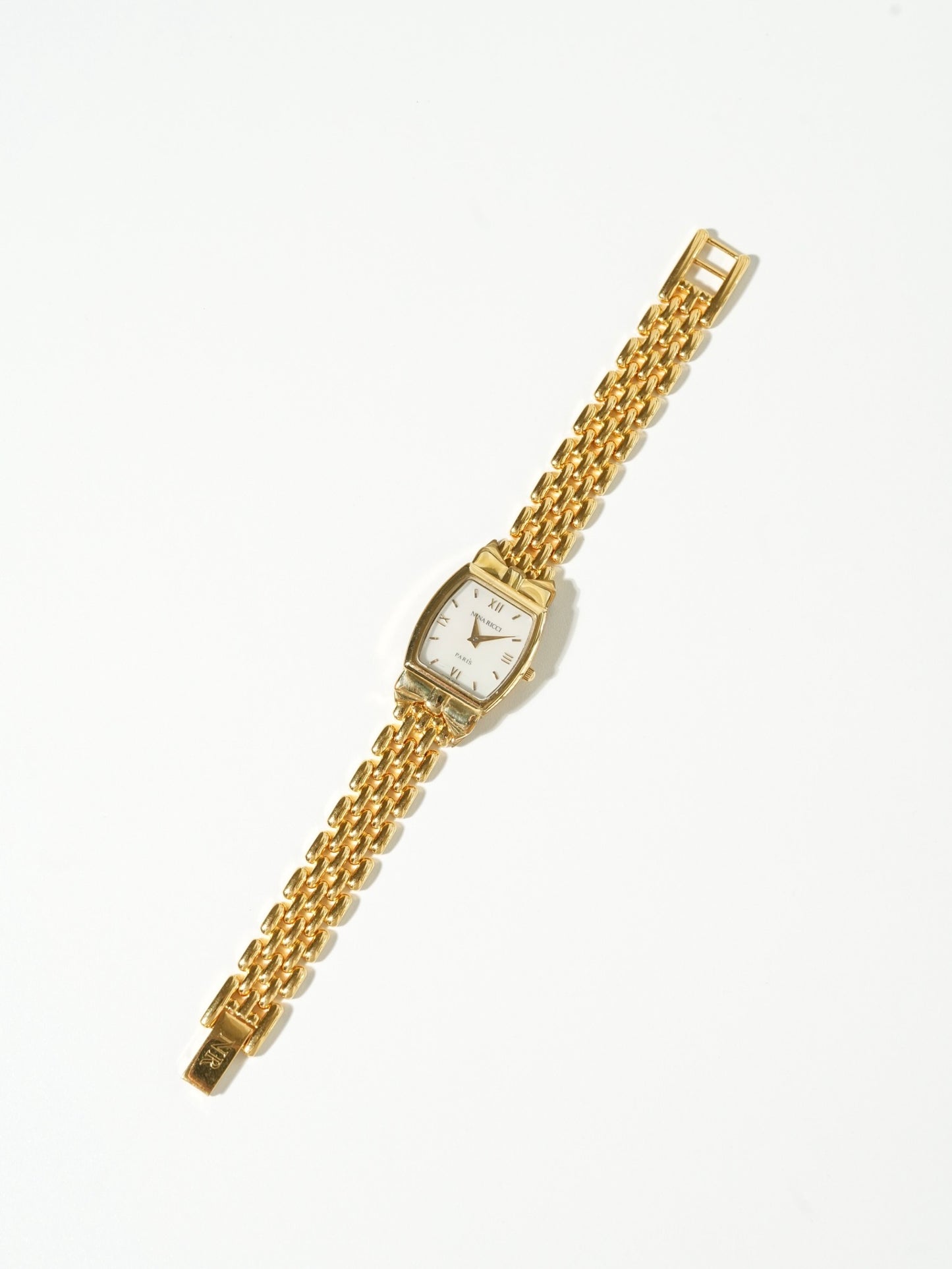 Nina Ricci Vintage Ribbon Shell Dial Watch