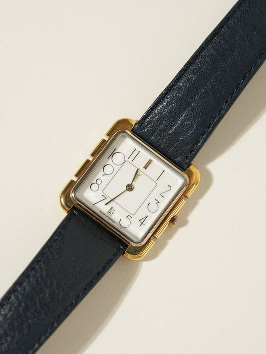 Yves Saint Laurent Vintage Square Watch – Gold Case / Arabic Numerals