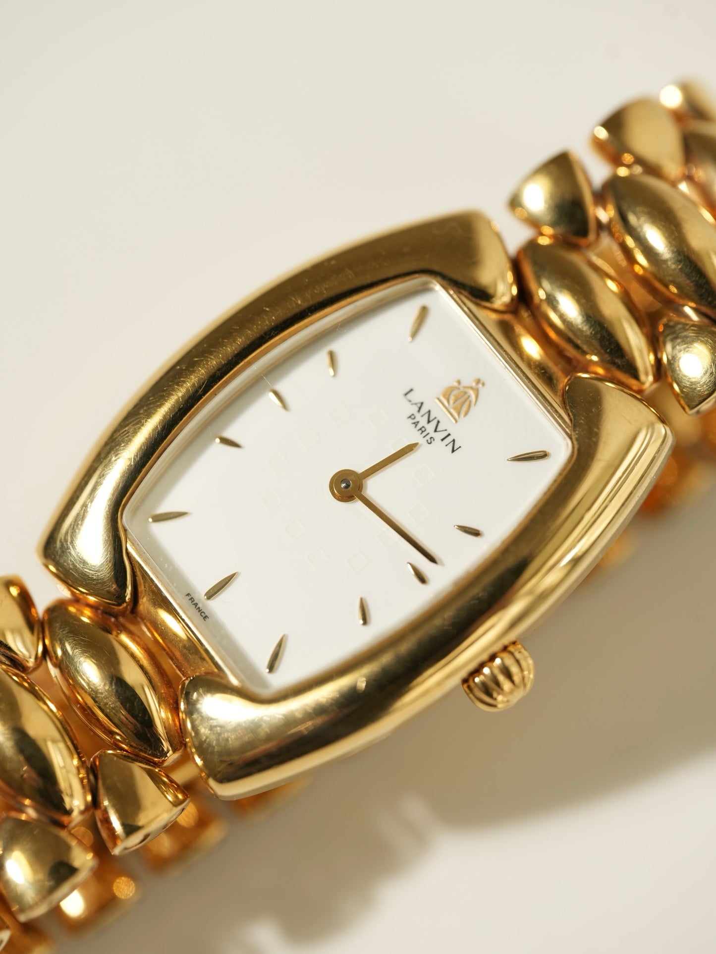 Lanvin Gold Tonneau Bracelet Watch made in France